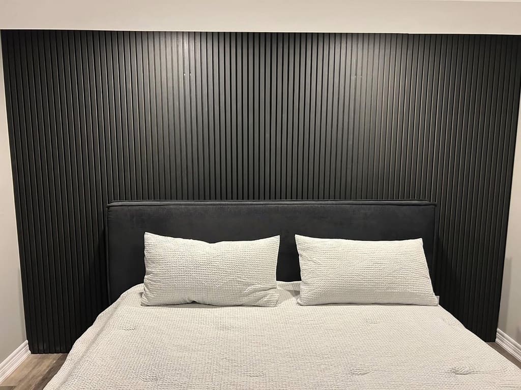Black Oak Bedroom Feature Wall in Hamilton