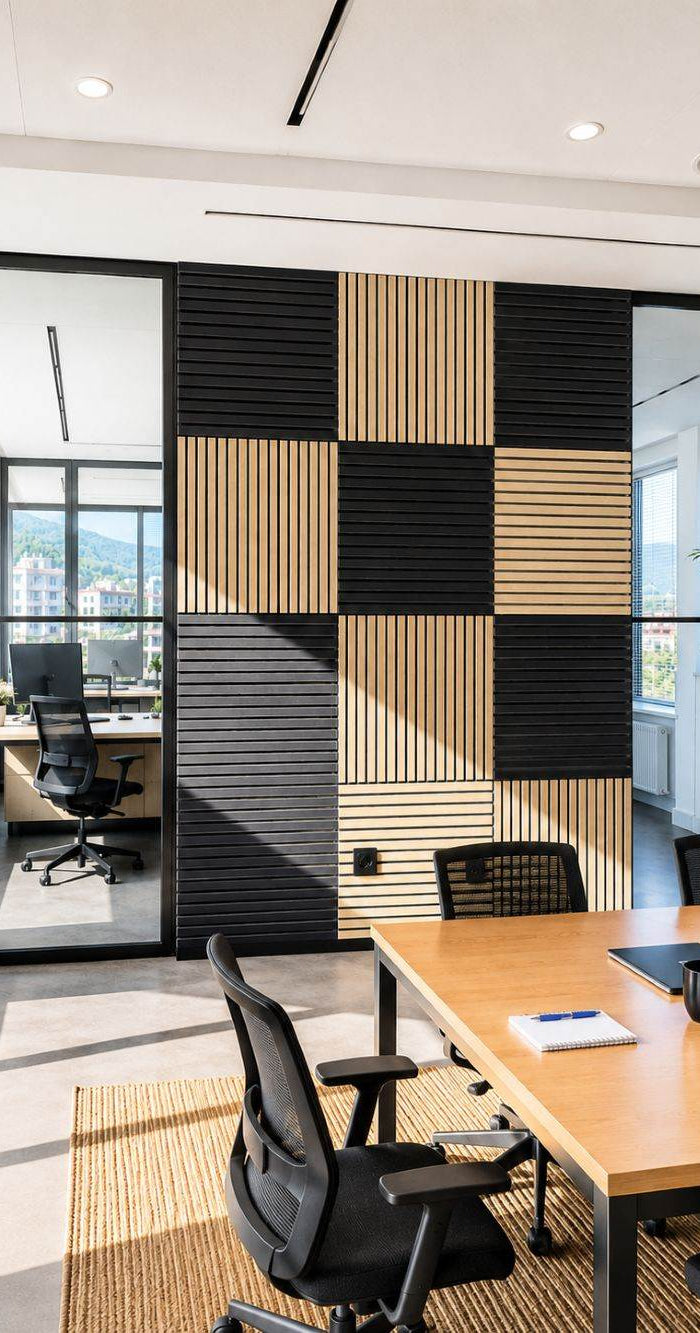 Hush™ Square Acoustic Slat Wall Panels