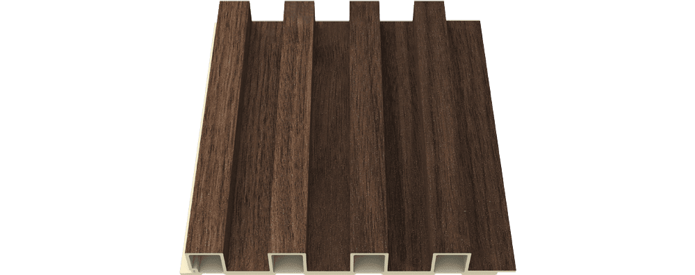 Panneaux muraux rainurés en WPC Wallflute™ Cocoa Ember - 0.55 ft x 9ft