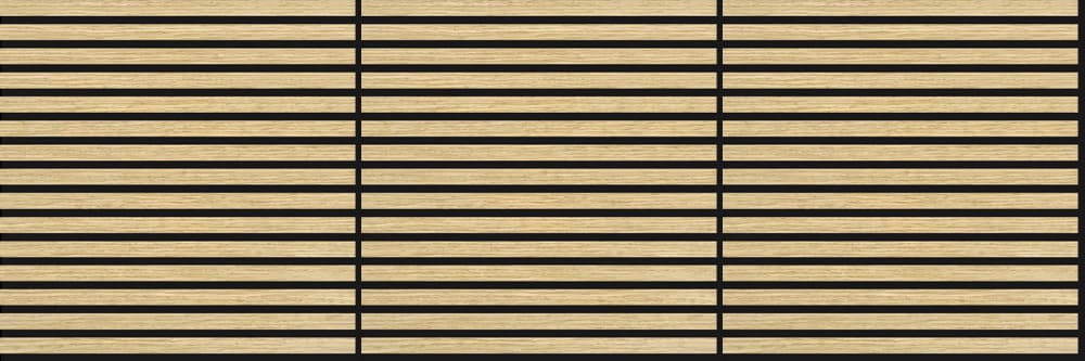 Hush™ 2' White Oak Acoustic Slat Wood Wall Panels (Box of 4 pcs.) - 2ft x 2ft