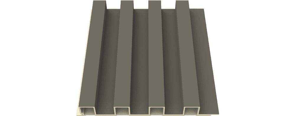 Wallflute™ Kendall Charcoal WPC Fluted Wall Panels - 6 5/8 in x 9ft