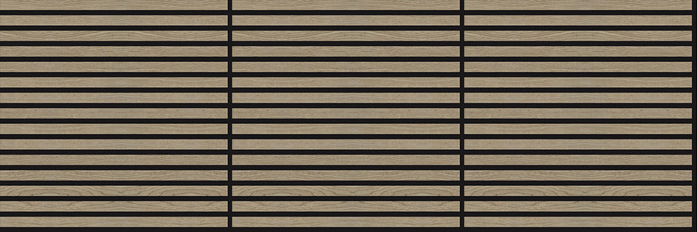 Hush™ 2' Walnut Acoustic Slat Wood Wall Panels (Box of 4 pcs.) - 2ft x 2ft