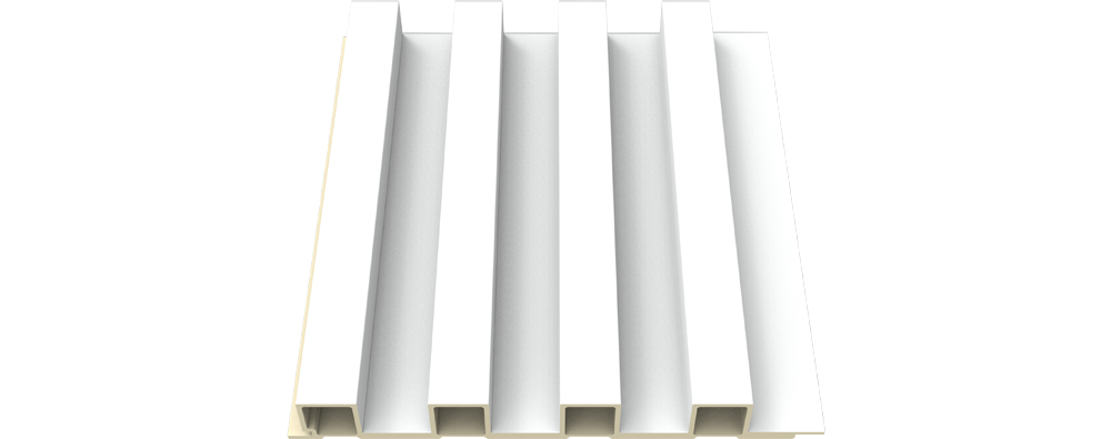 Wallflute™ Northern White WPC Fluted Wall Panels - 6 5/8 in x 9ft