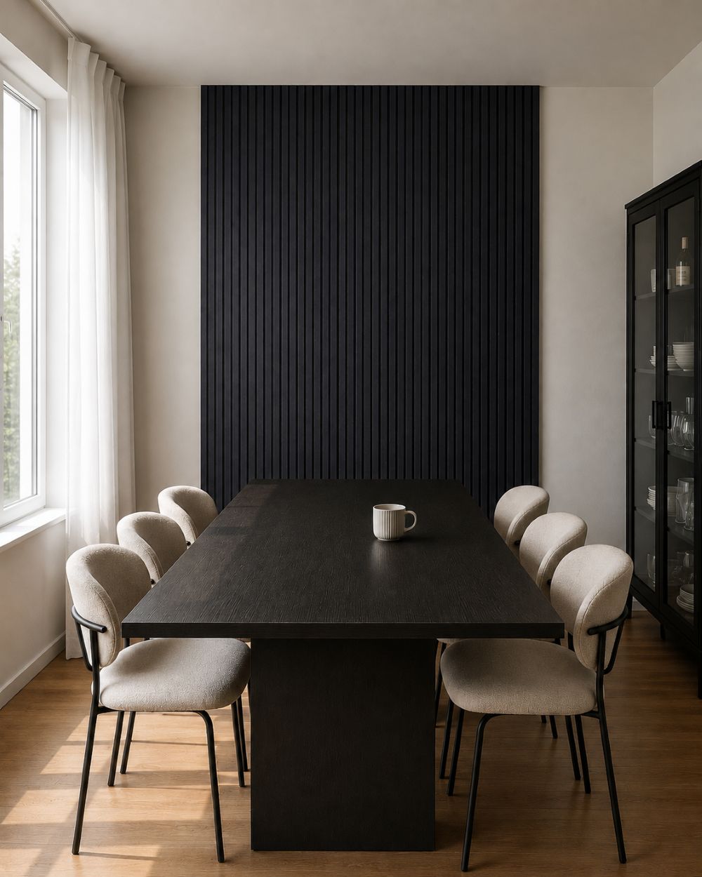 Hush™ 9' Black Oak Acoustic Slat Wood Wall Panels (Box of 2 pcs.)