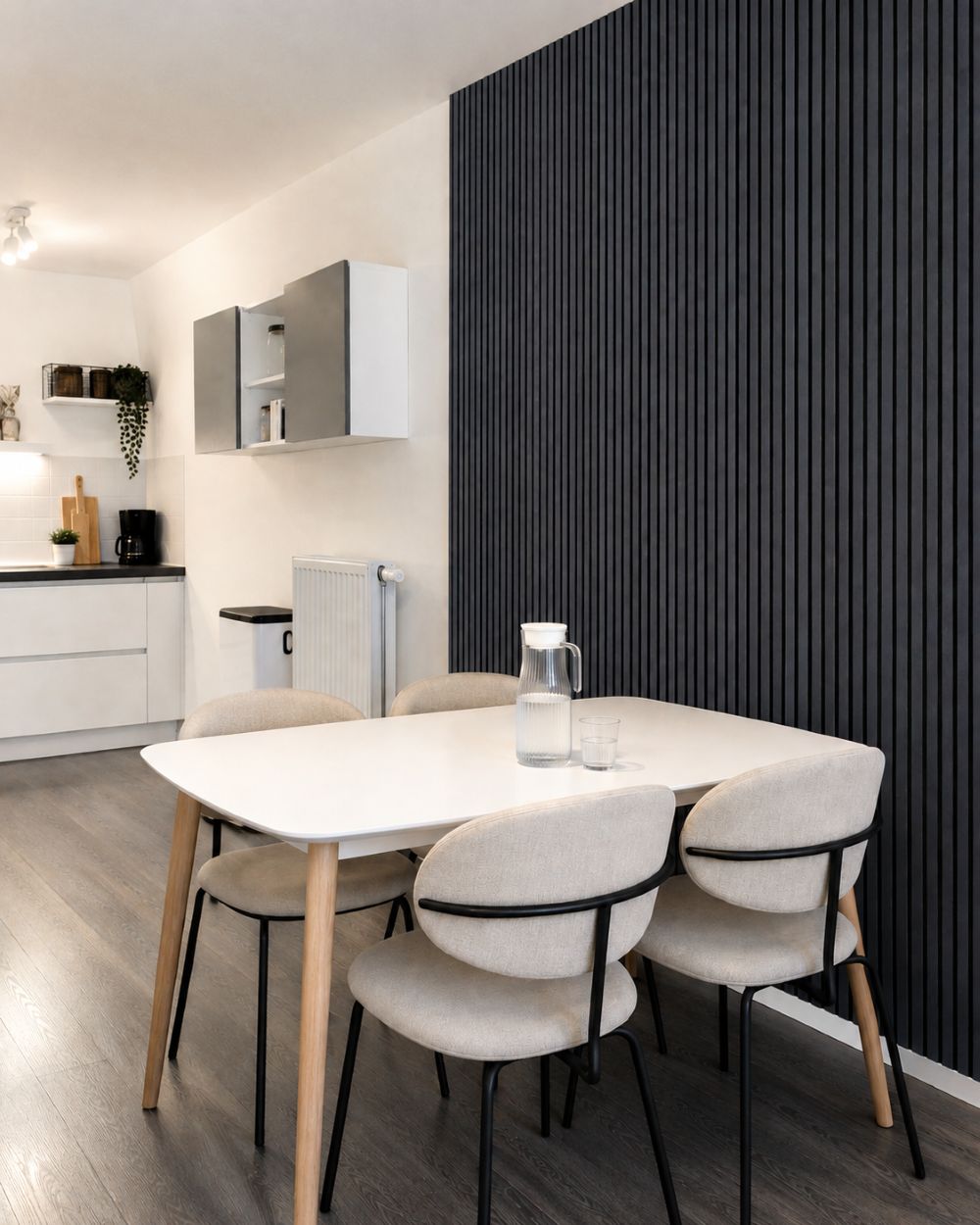Hush™ 9' Black Oak Acoustic Slat Wood Wall Panels (Box of 2 pcs.)