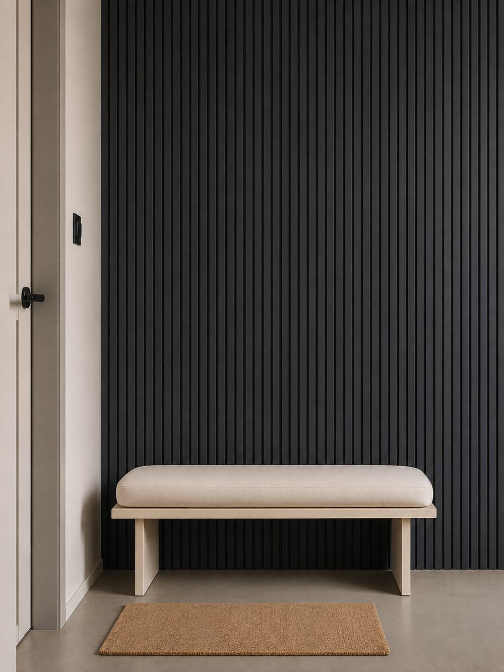 Hush™ 9' Black Oak Acoustic Slat Wood Wall Panels (Box of 2 pcs.)