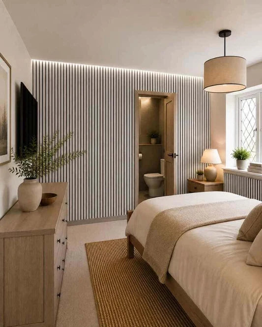 Hush™ Grey Oak Acoustic Slat Wood Wall Panels (Box of 2 pcs.)