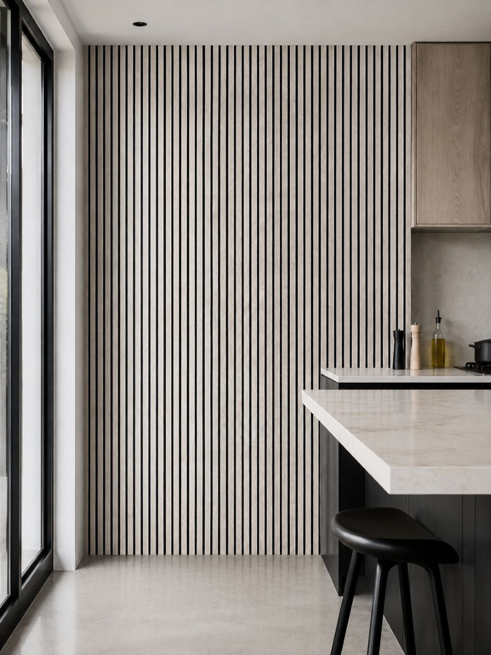 Hush™ Grey Oak Acoustic Slat Wood Wall Panels (Box of 2 pcs.)