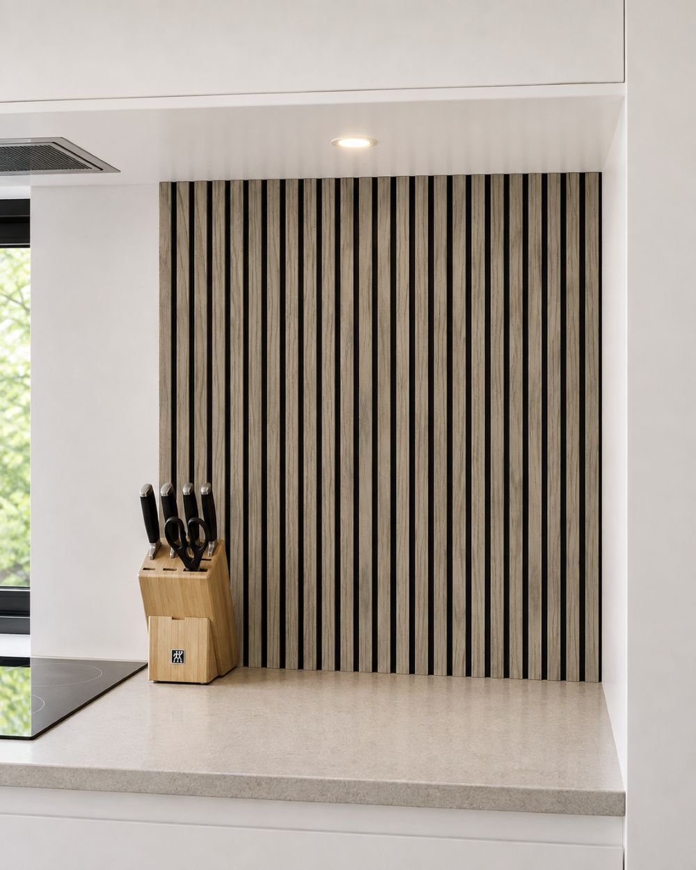 Hush™ 9' Walnut Acoustic Slat Wood Wall Panels (Box of 2 pcs.)
