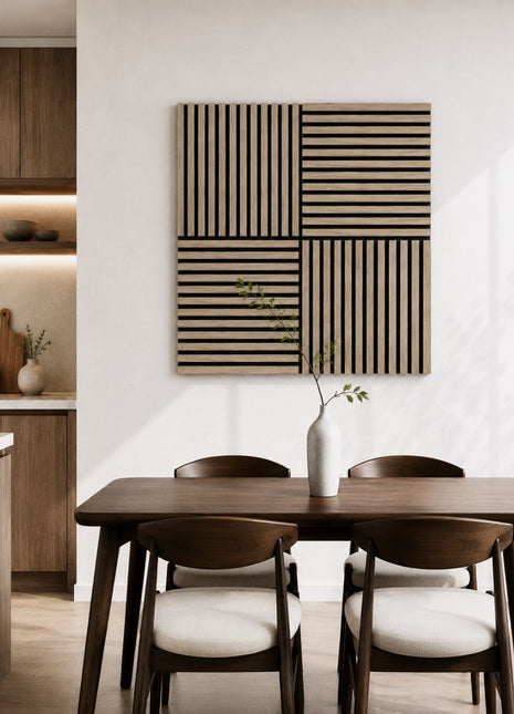 Hush™ 2' Walnut Acoustic Slat Wood Wall Panels (Box of 4 pcs.)