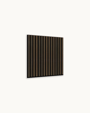 Hush™ 2' Smoked Oak Acoustic Slat Wood Wall Panels (Box of 4 pcs.)
