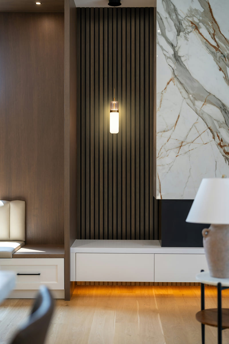 Hush™ 9' Smoked Oak Acoustic Slat Wood Wall Panels (Box of 2 pcs.)