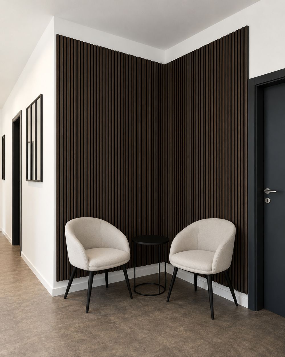Hush™ 9' Smoked Oak Acoustic Slat Wood Wall Panels (Box of 2 pcs.)