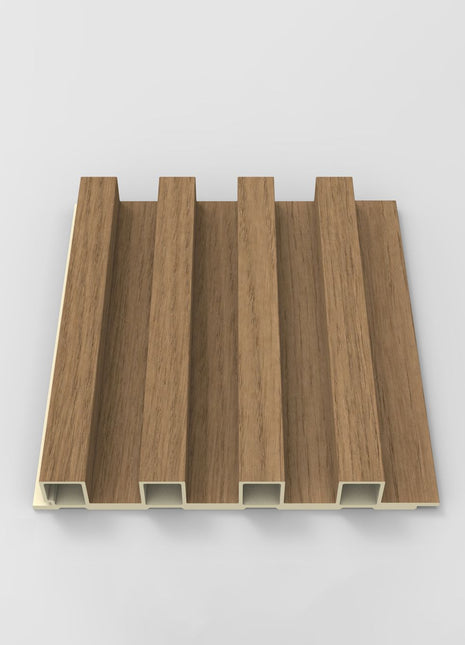 Panneaux muraux rainurés en WPC Wallflute™ Velvet Umber