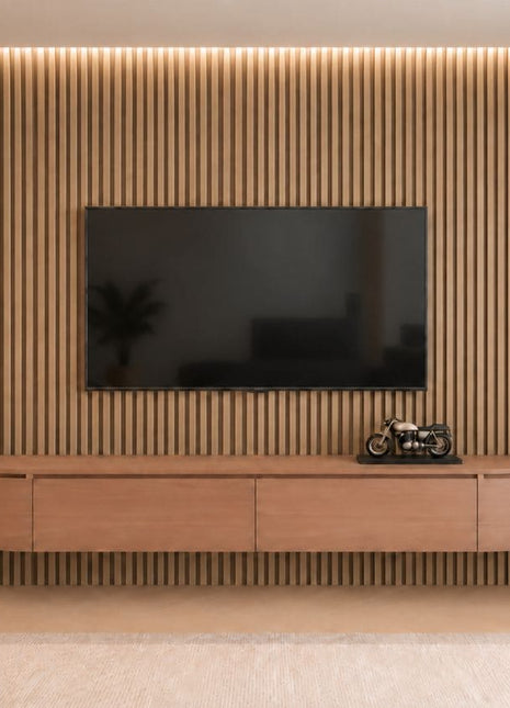 Wallflute™ Fluted Panel Edge Trim – Velvet Umber